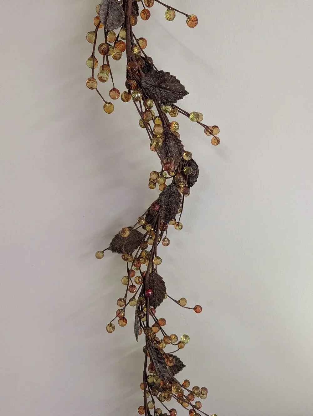 CRATE AND BARREL jewel beaded garland fall decor holiday